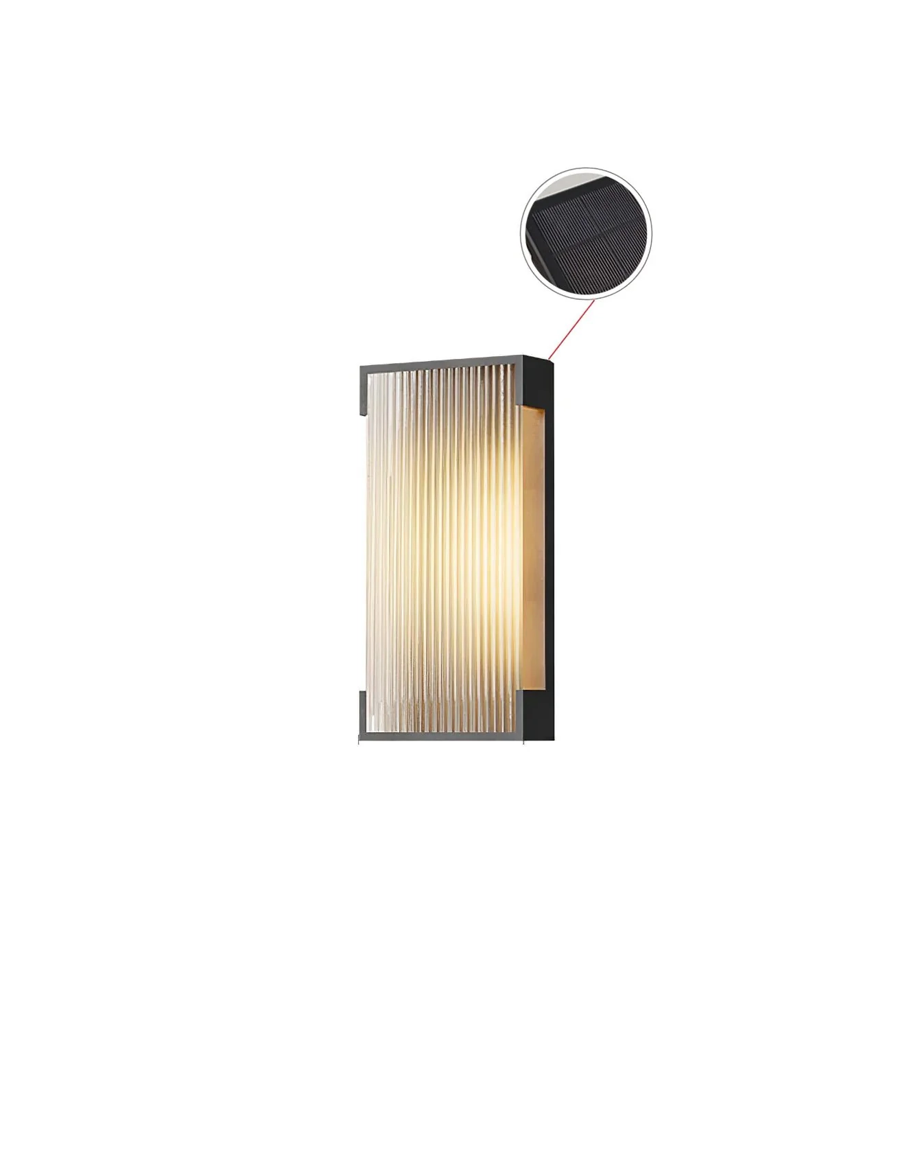 Rectangular Solar Outdoor Wall Light
