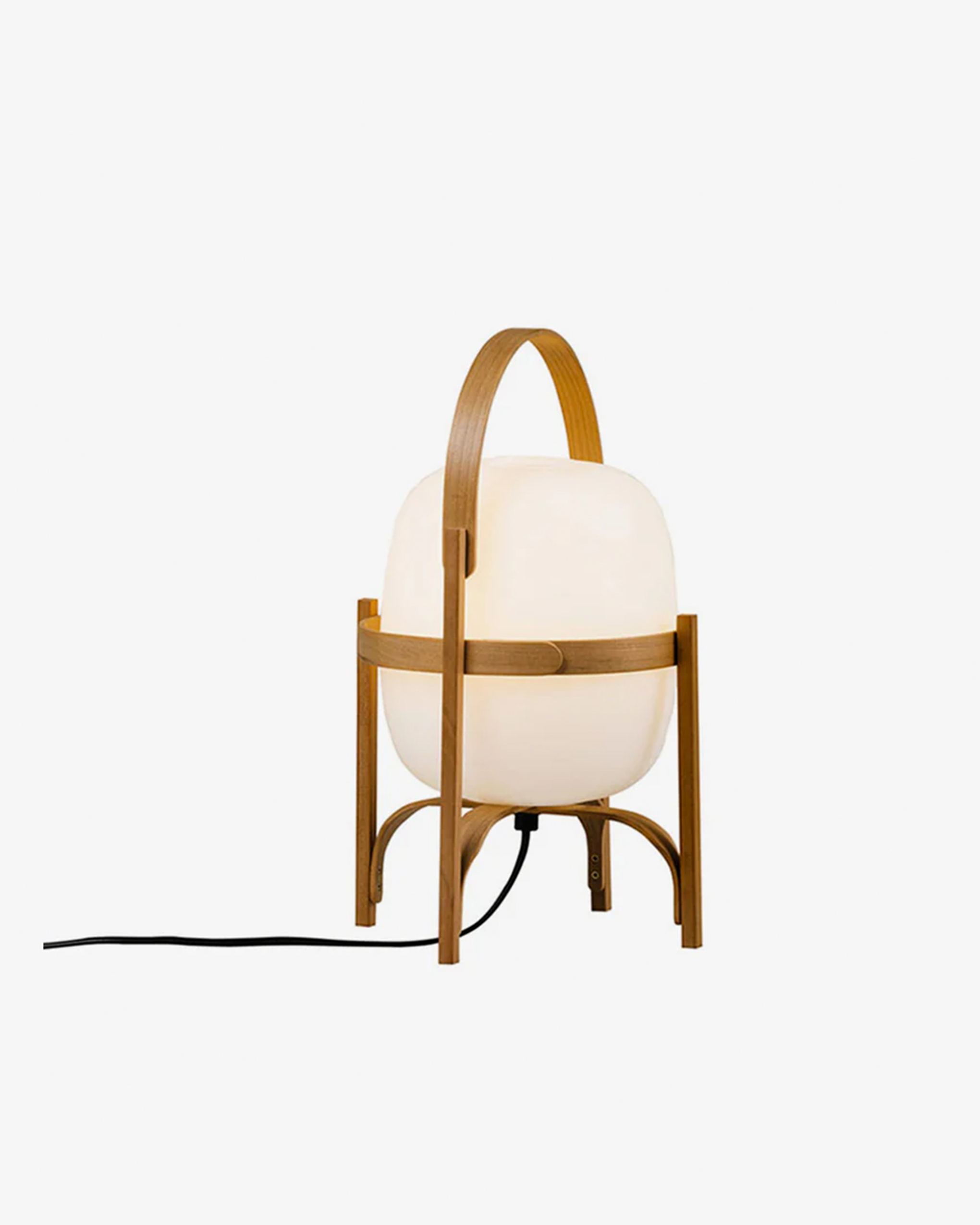 Portable Lantern Glass Table Lamp