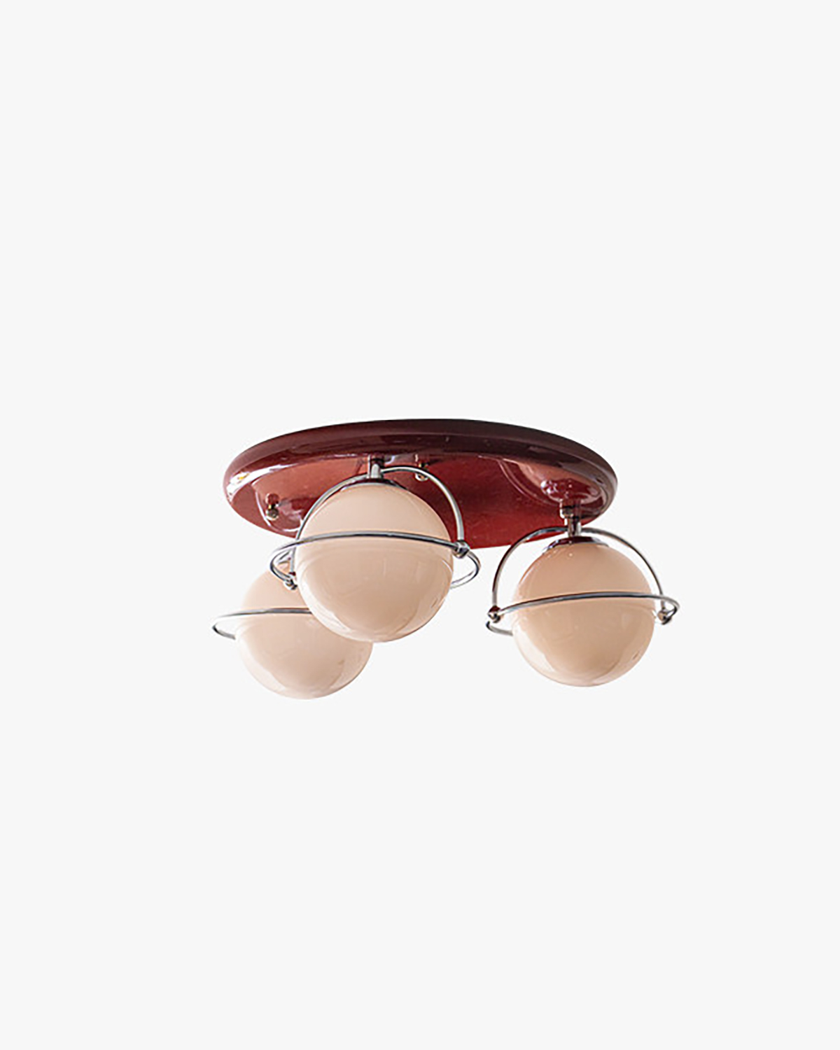 Carmine Glass Flush Mount Ceiling Lamp