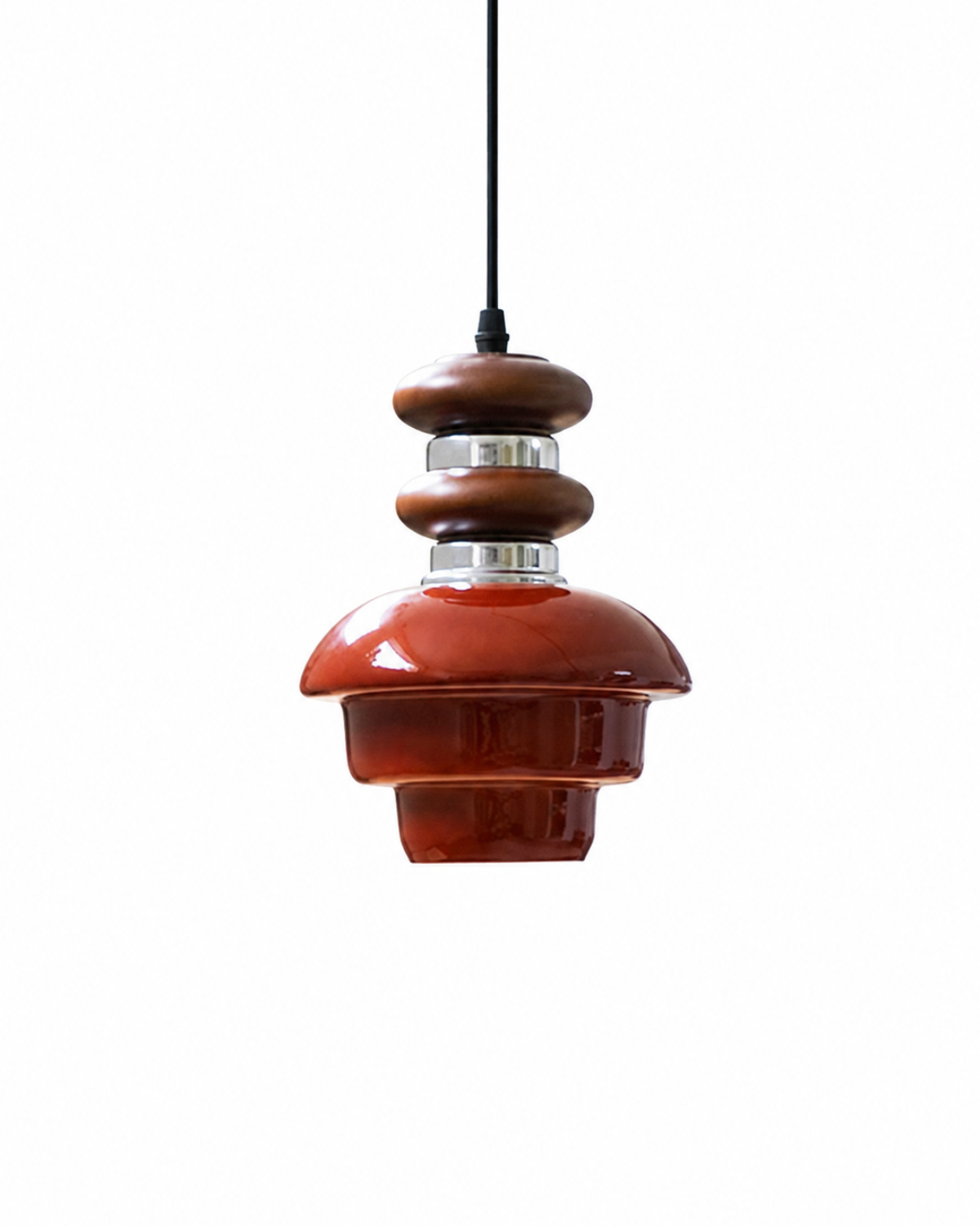 Ruby Glow Glass Pendant Light