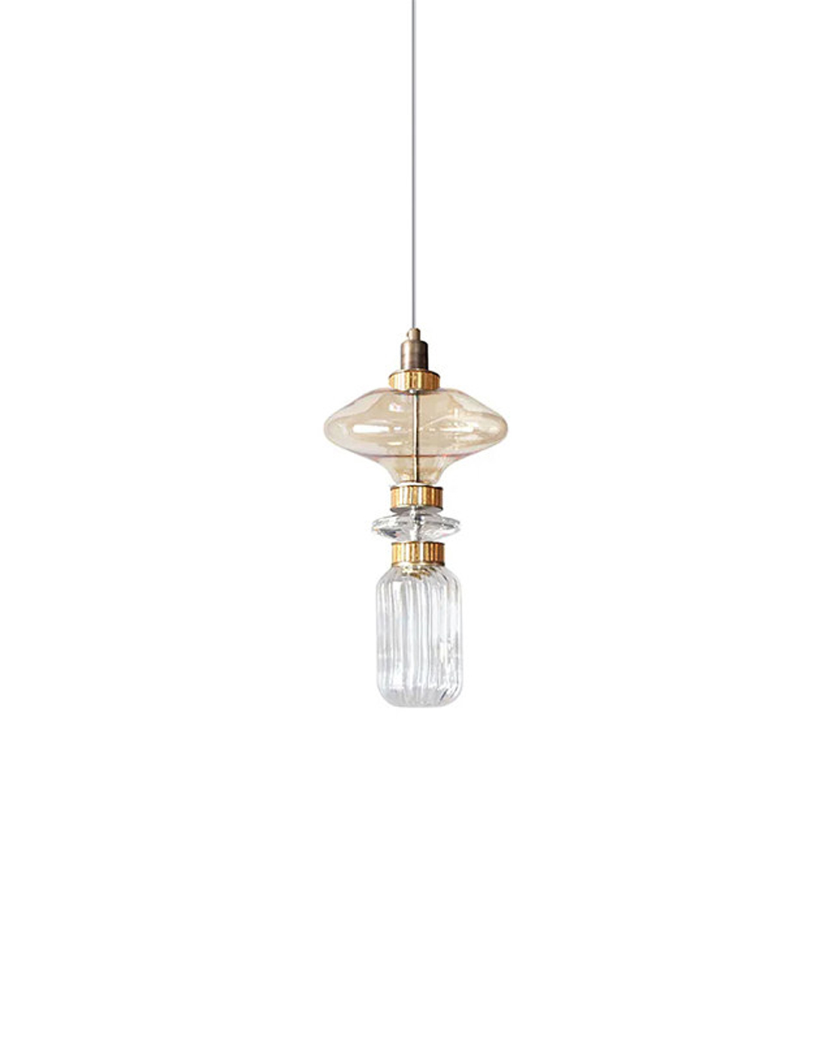 Amber Rhythm Glass Pendant Light