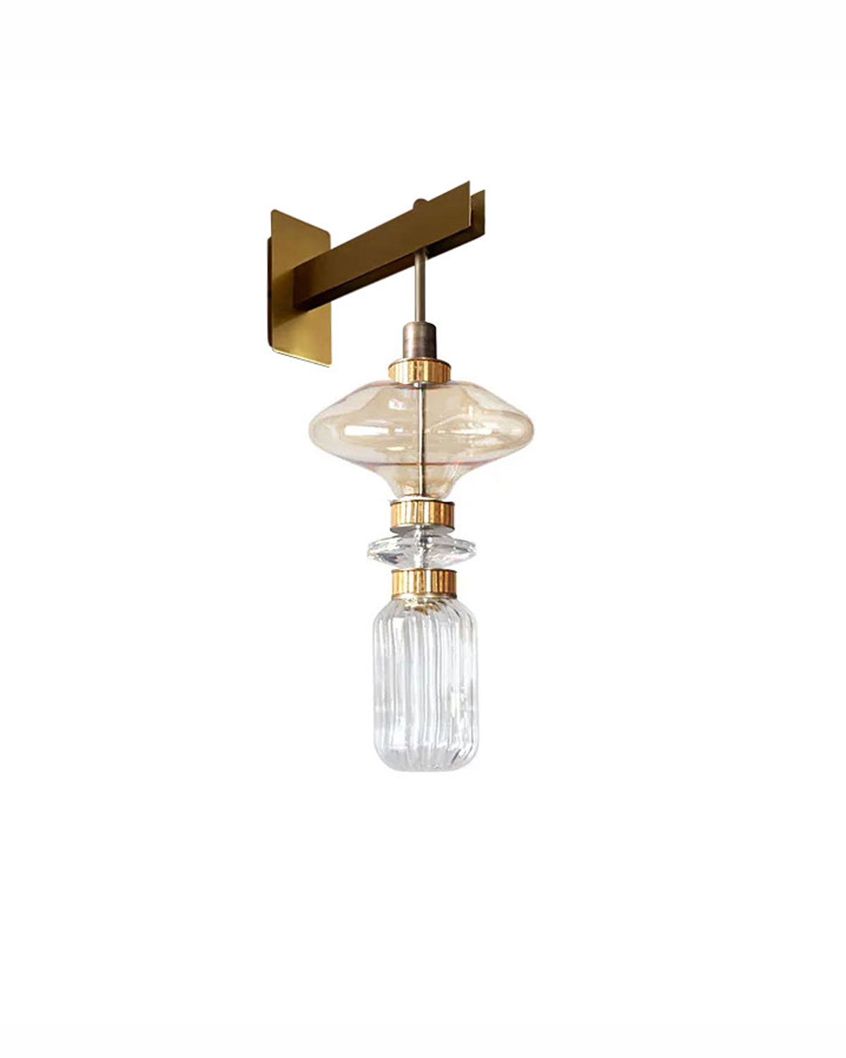 Amber Rhythm Glass Wall Light