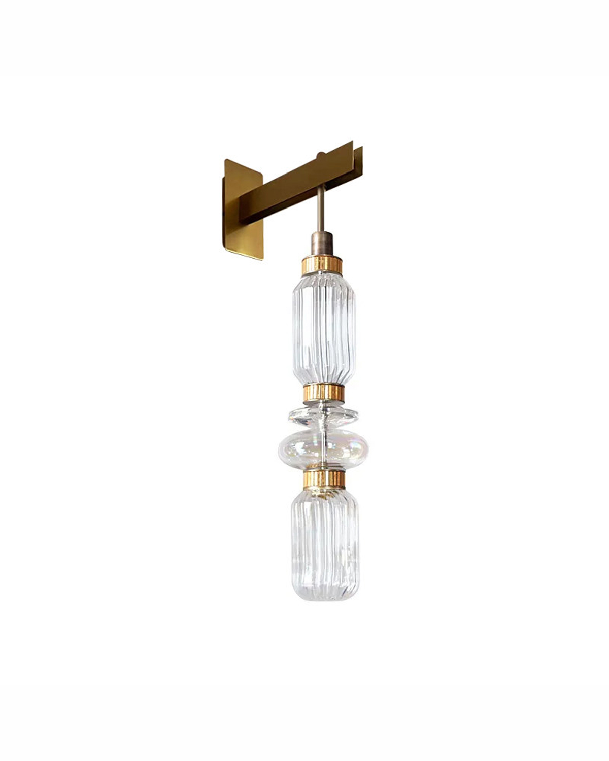 Amber Rhythm Glass Wall Light