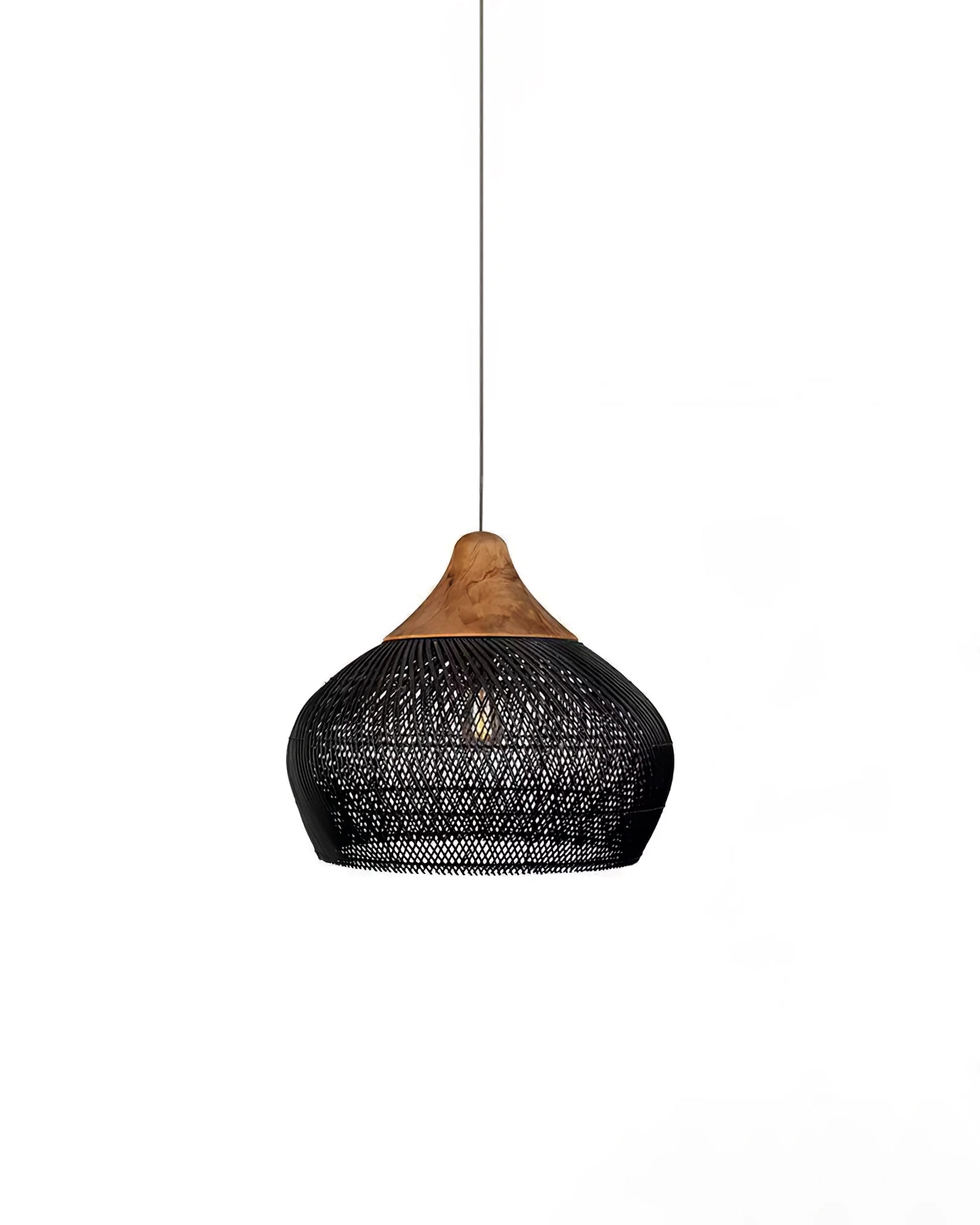 Braided Rattan Pendant Lamp