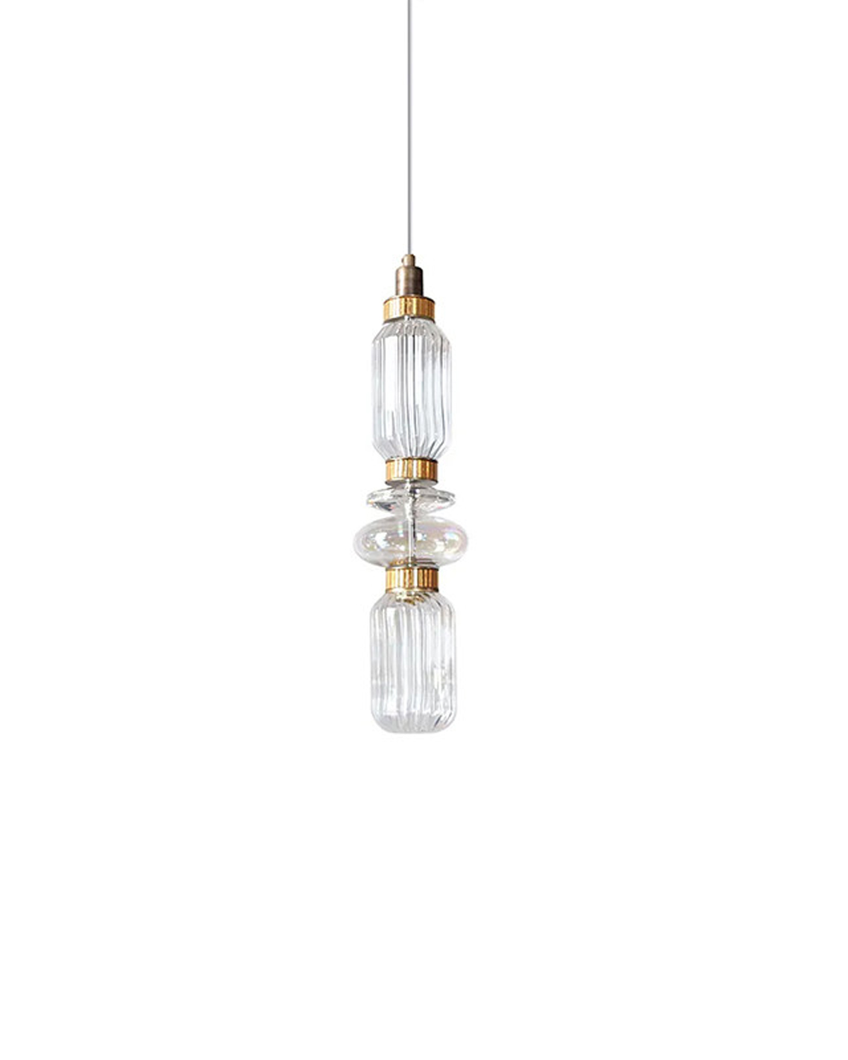 Amber Rhythm Glass Pendant Light