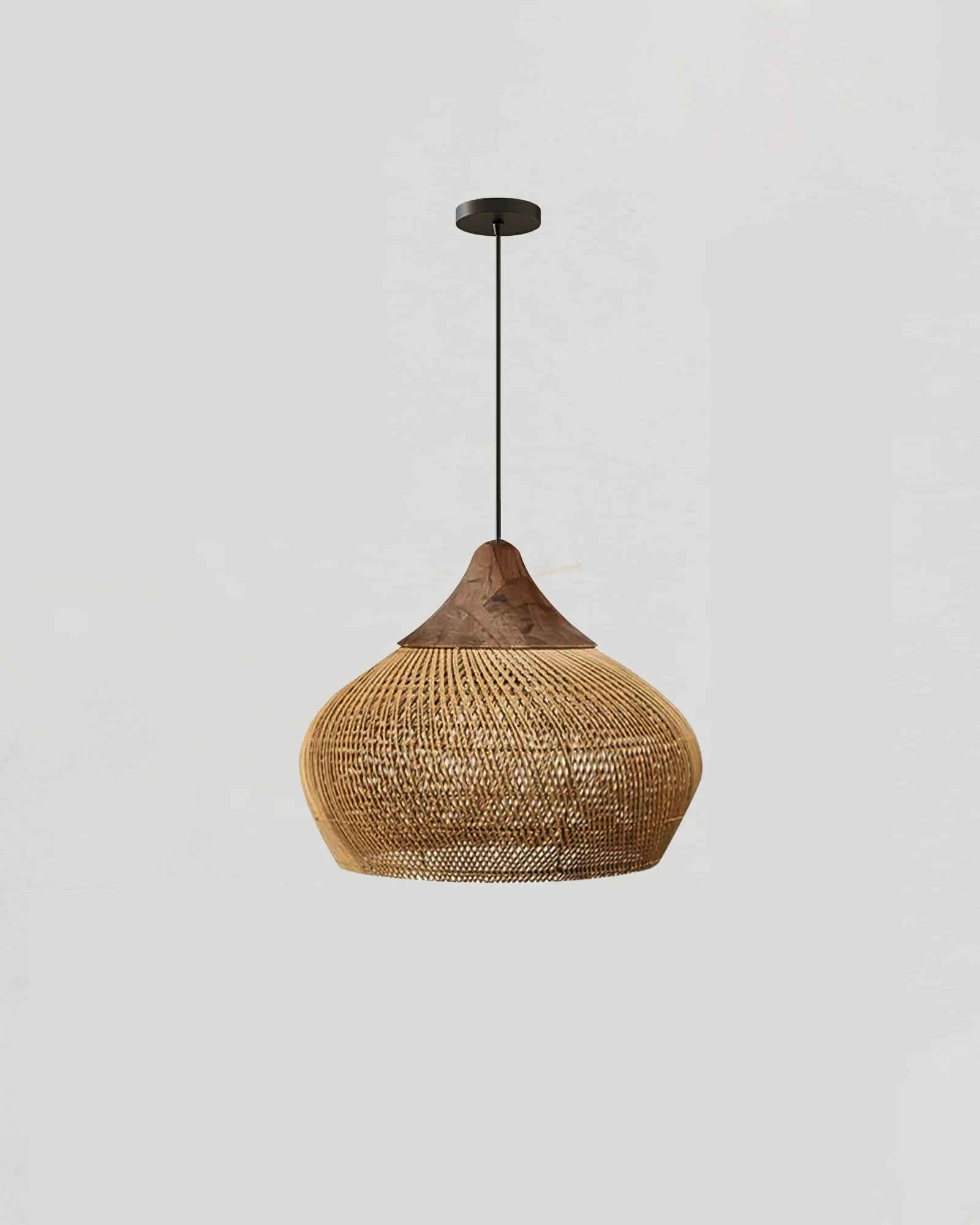 Braided Rattan Pendant Lamp