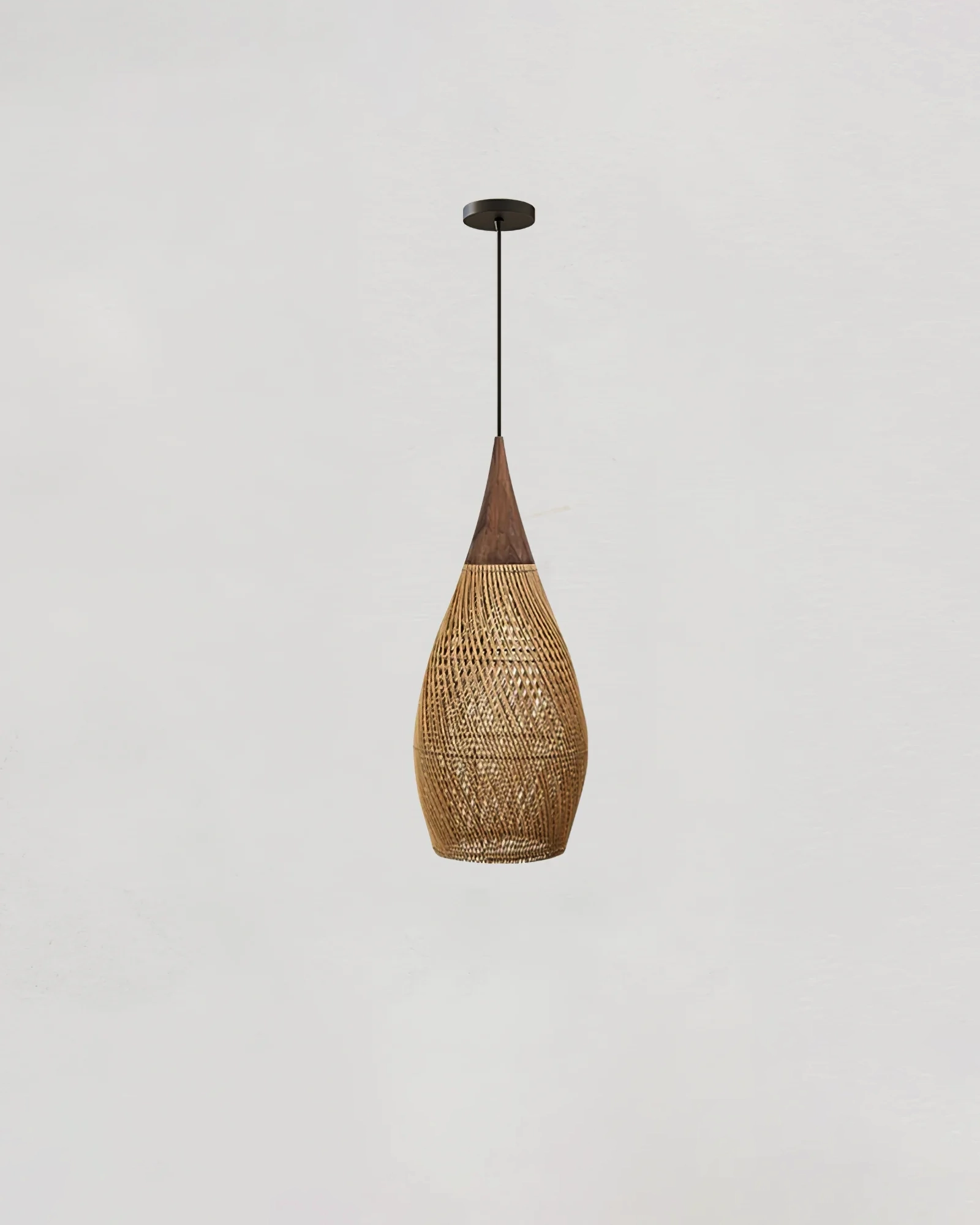 Braided Rattan Pendant Lamp