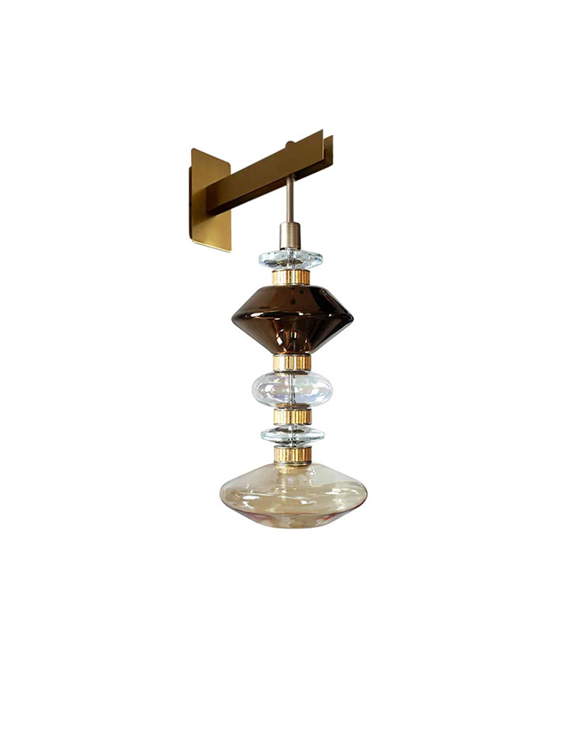 Amber Rhythm Glass Wall Light