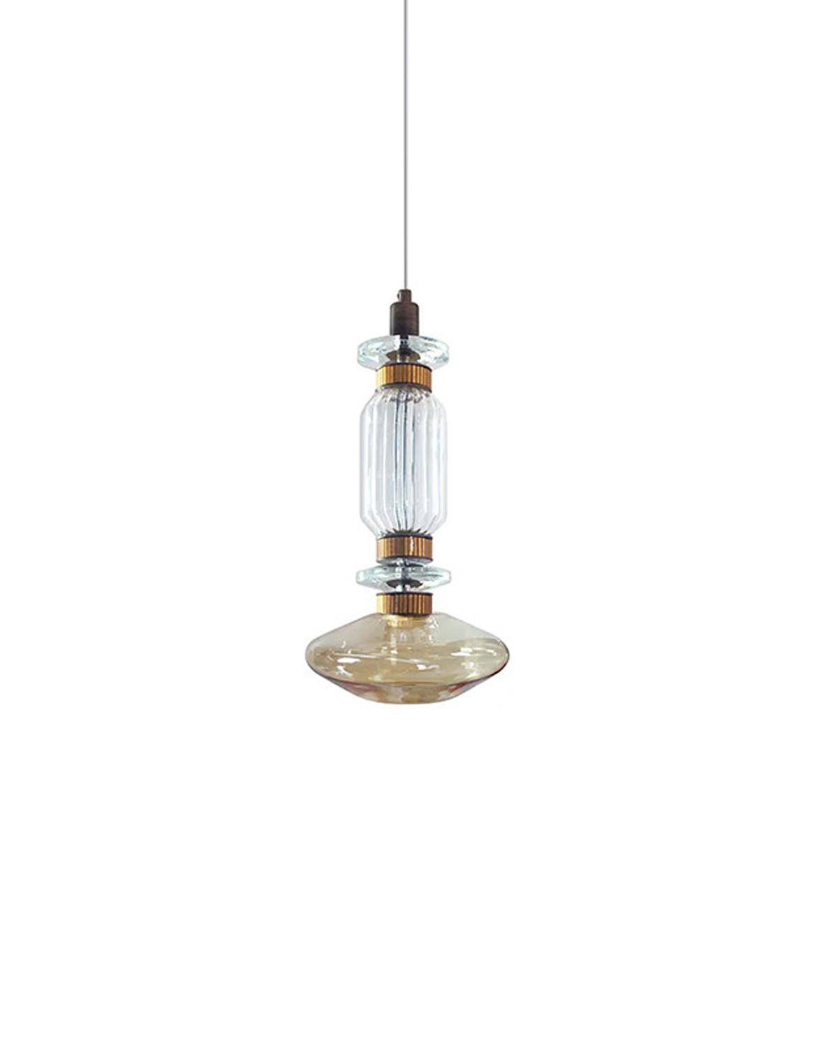 Amber Rhythm Glass Pendant Light