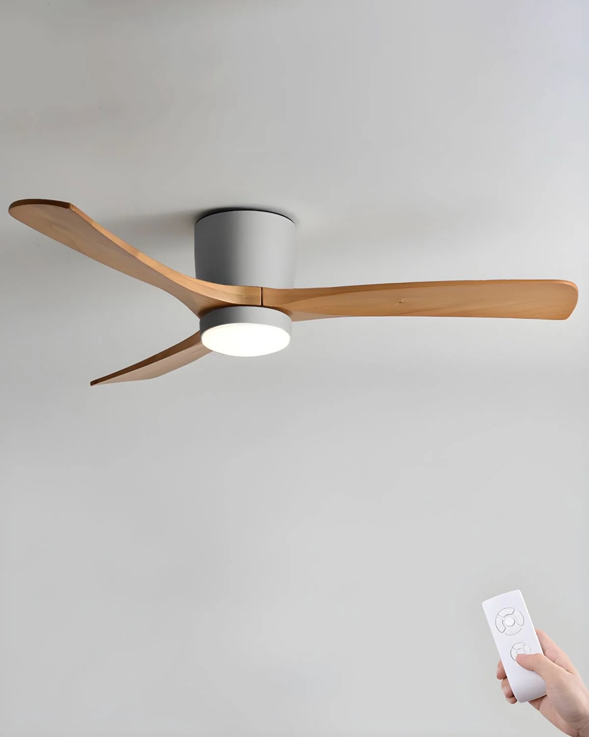 Nordic Wooden Ceiling Fan Light