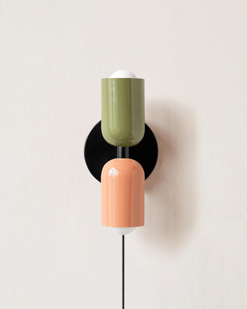 Couleur Double Plug In Wall Lamp