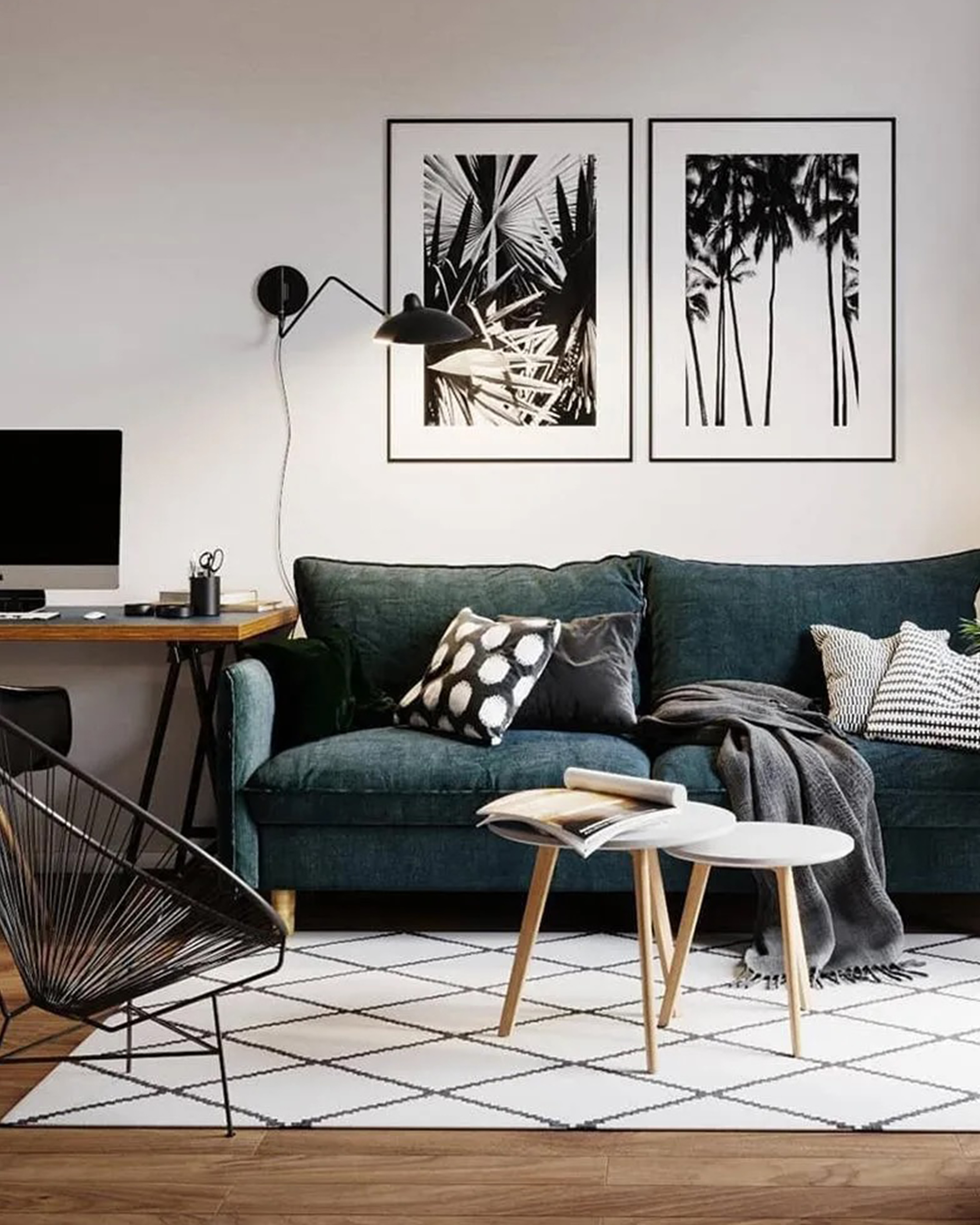 Versatile Arm Plug-in Wall Sconce 