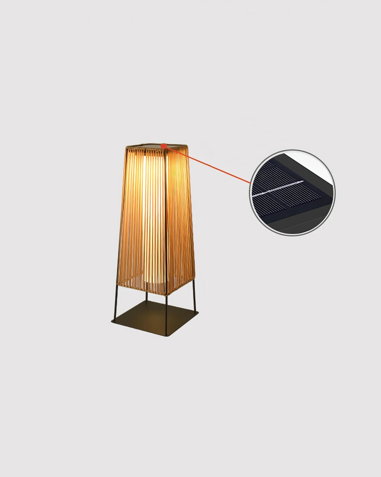 Plastic Rattan Outdoor Post Light