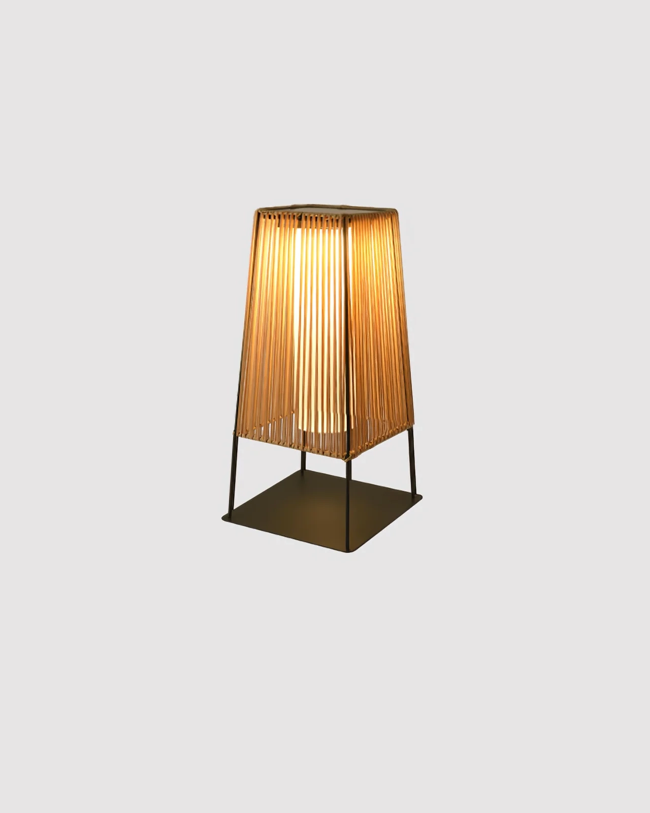 Plastic Rattan Outdoor Post Light