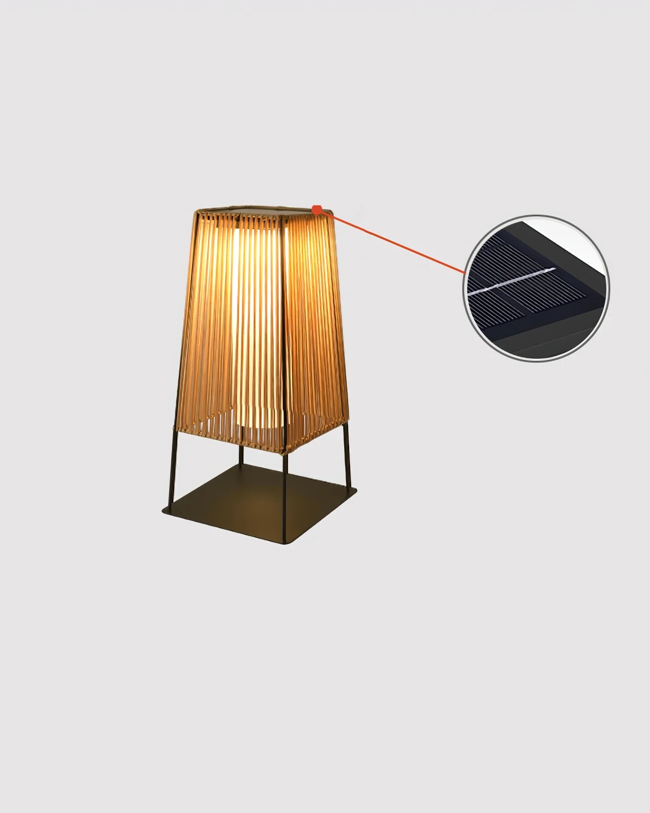 Plastic Rattan Outdoor Post Light