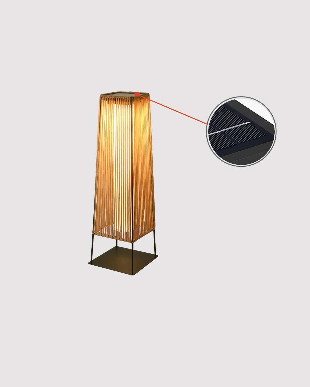 Plastic Rattan Outdoor Post Light