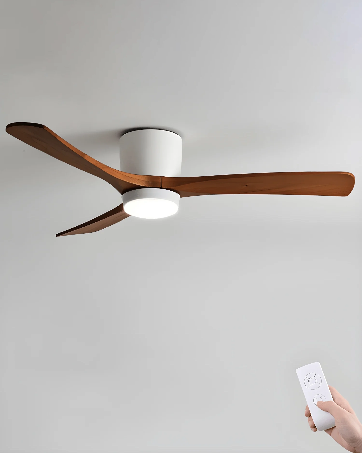 Nordic Wooden Ceiling Fan Light