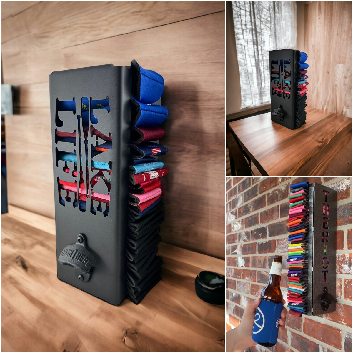 Lake Life Can Kooler Holder with Bottle Opener