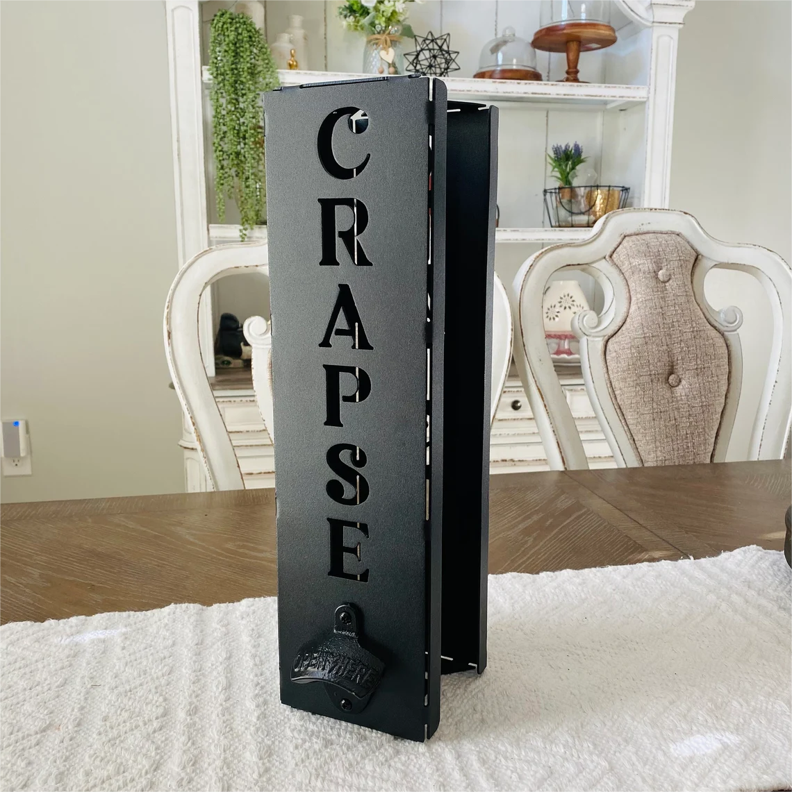 Can cooler holder with bottle opener