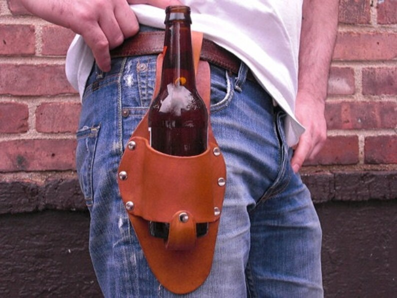 Personalized Leather Beer Holster