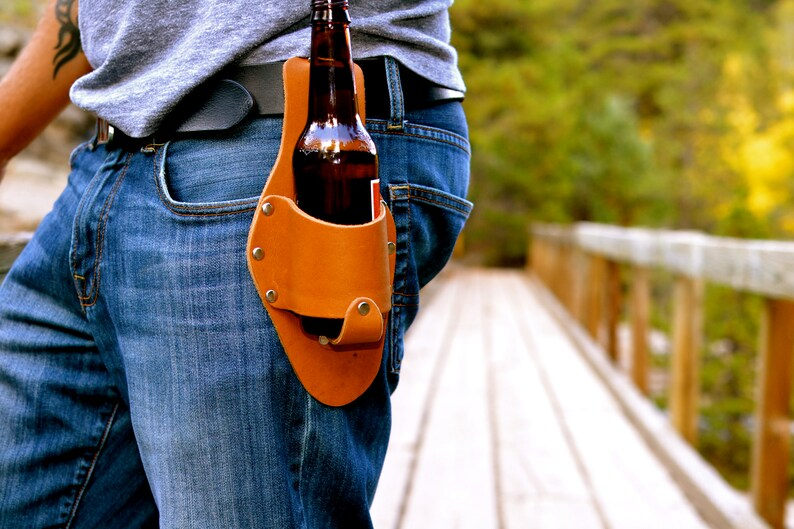Personalized Leather Beer Holster