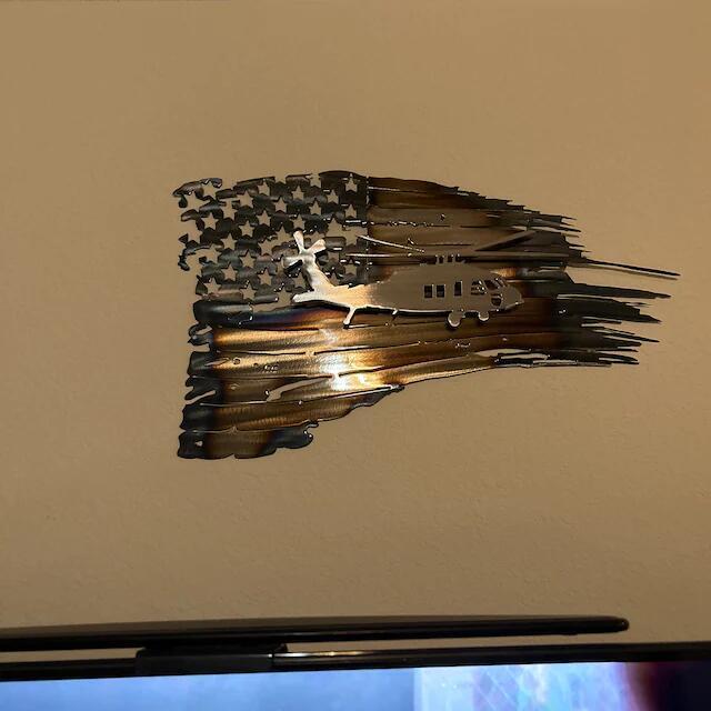 Tattered American Flag-Helicopter version