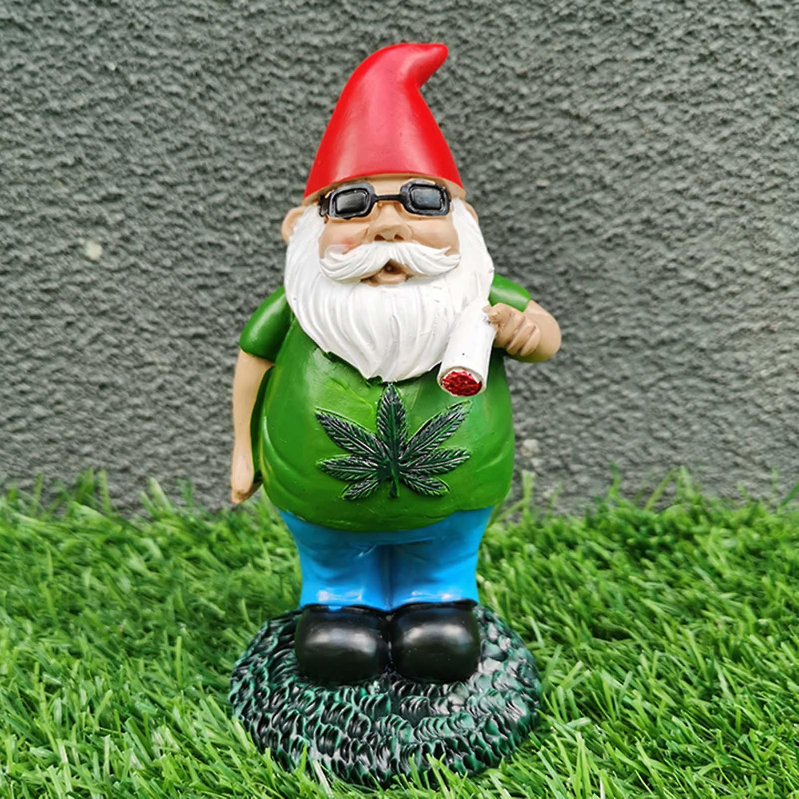 Garden Creative Big belly smoking gnome
