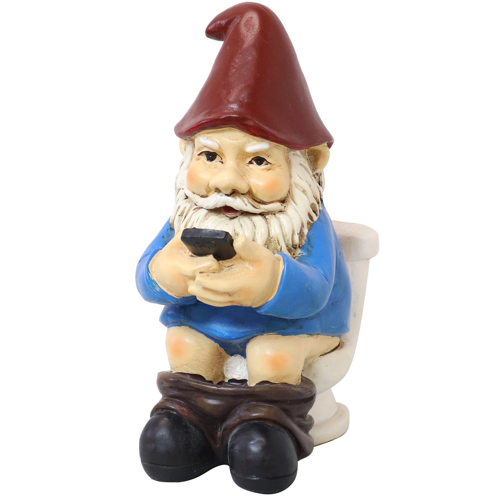 Naughty Garden Gnome on a Toilet
