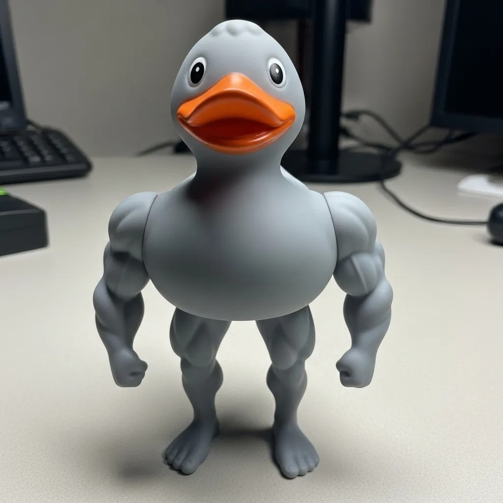 💪🦆 Strong Muscle Duck – The Gym Bro of the Duck World