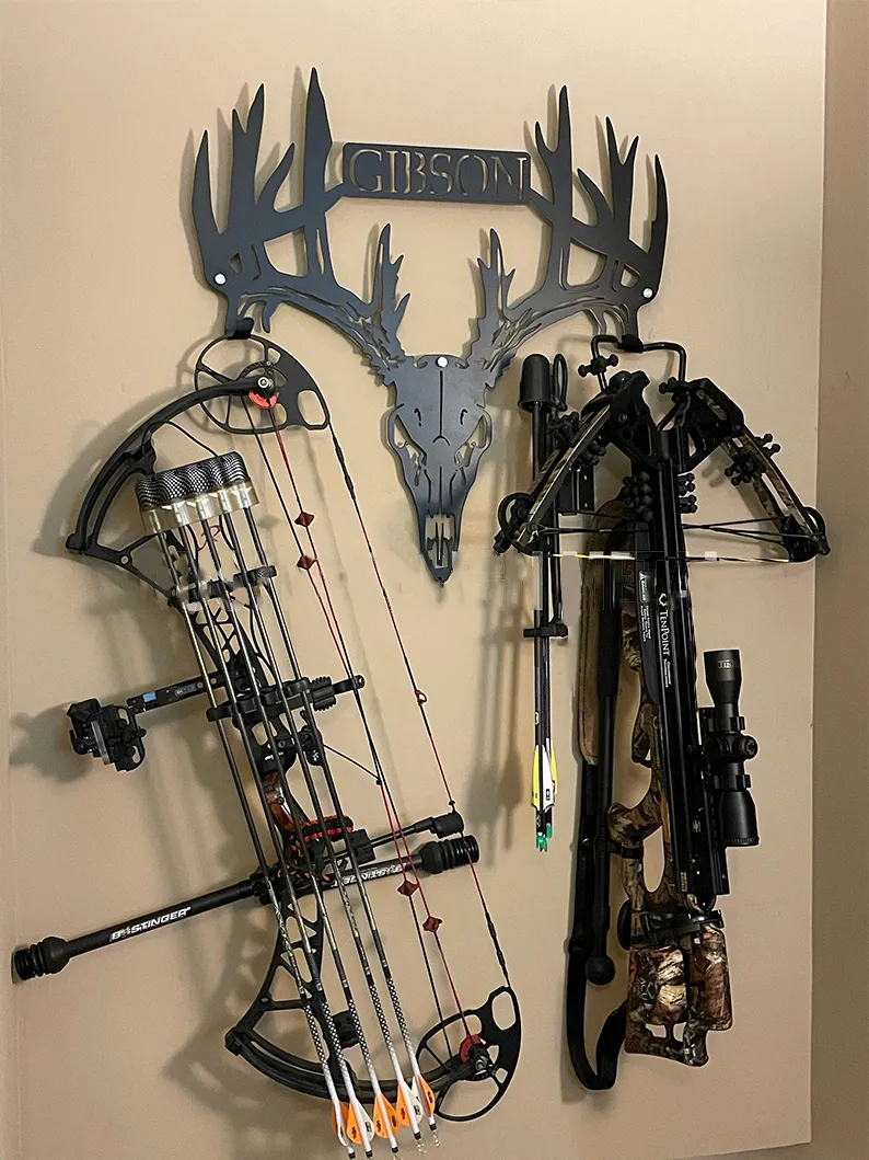 Personalized Metal Deer Skull Rack