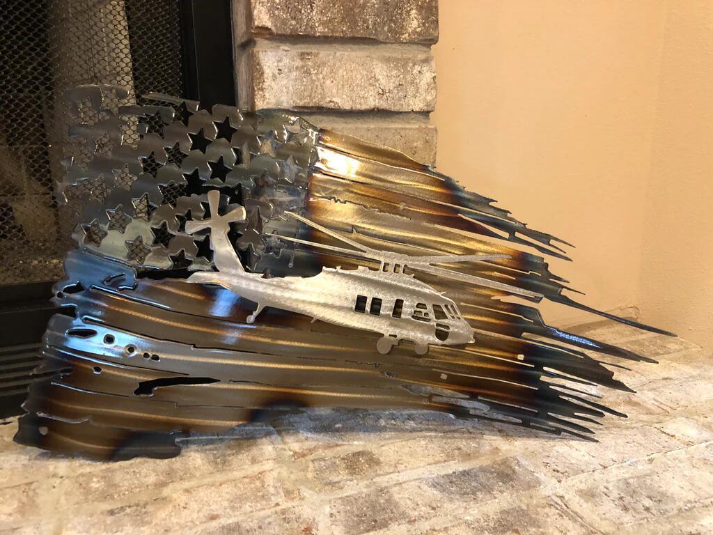 Tattered American Flag-Helicopter version