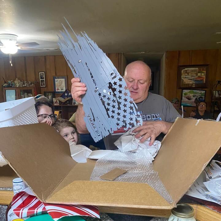 Tattered American Flag-Helicopter version