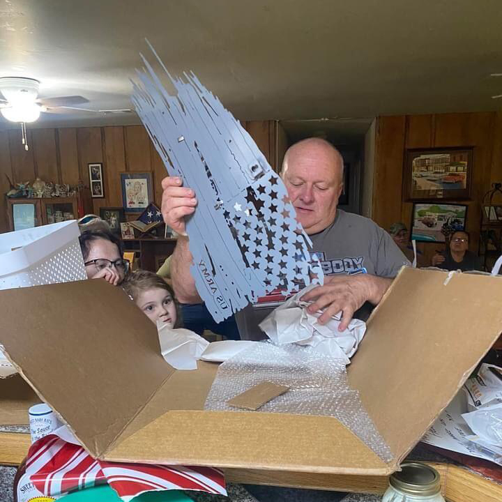 Tattered American Flag-Helicopter version