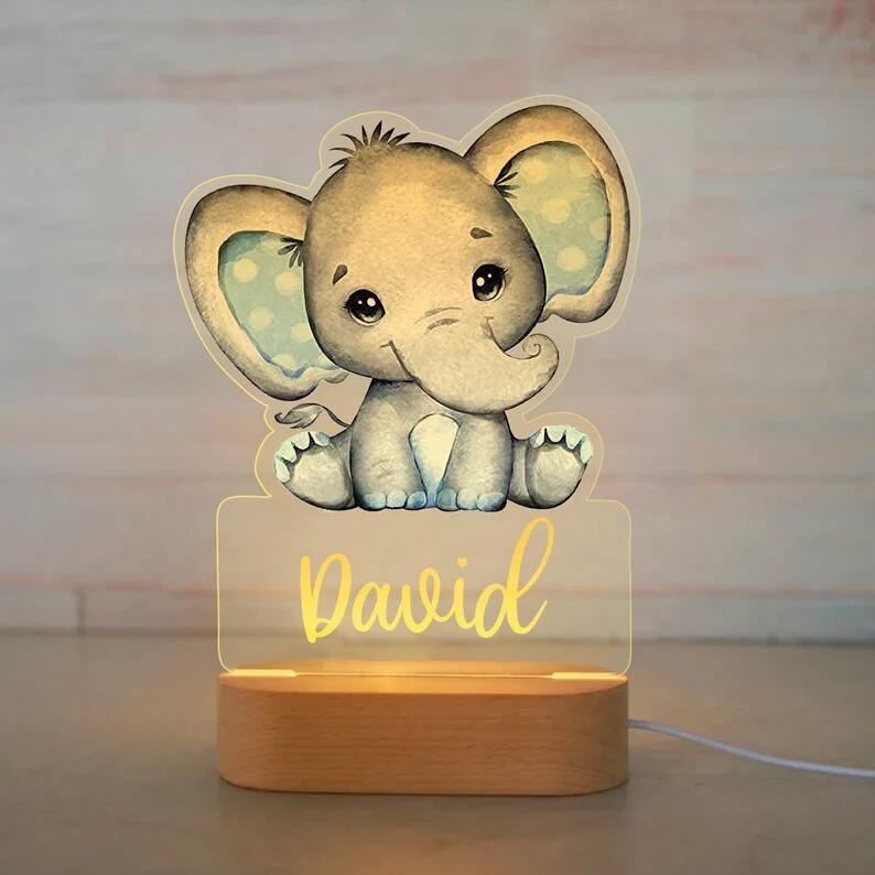 Personalized Name Animals Night Lights
