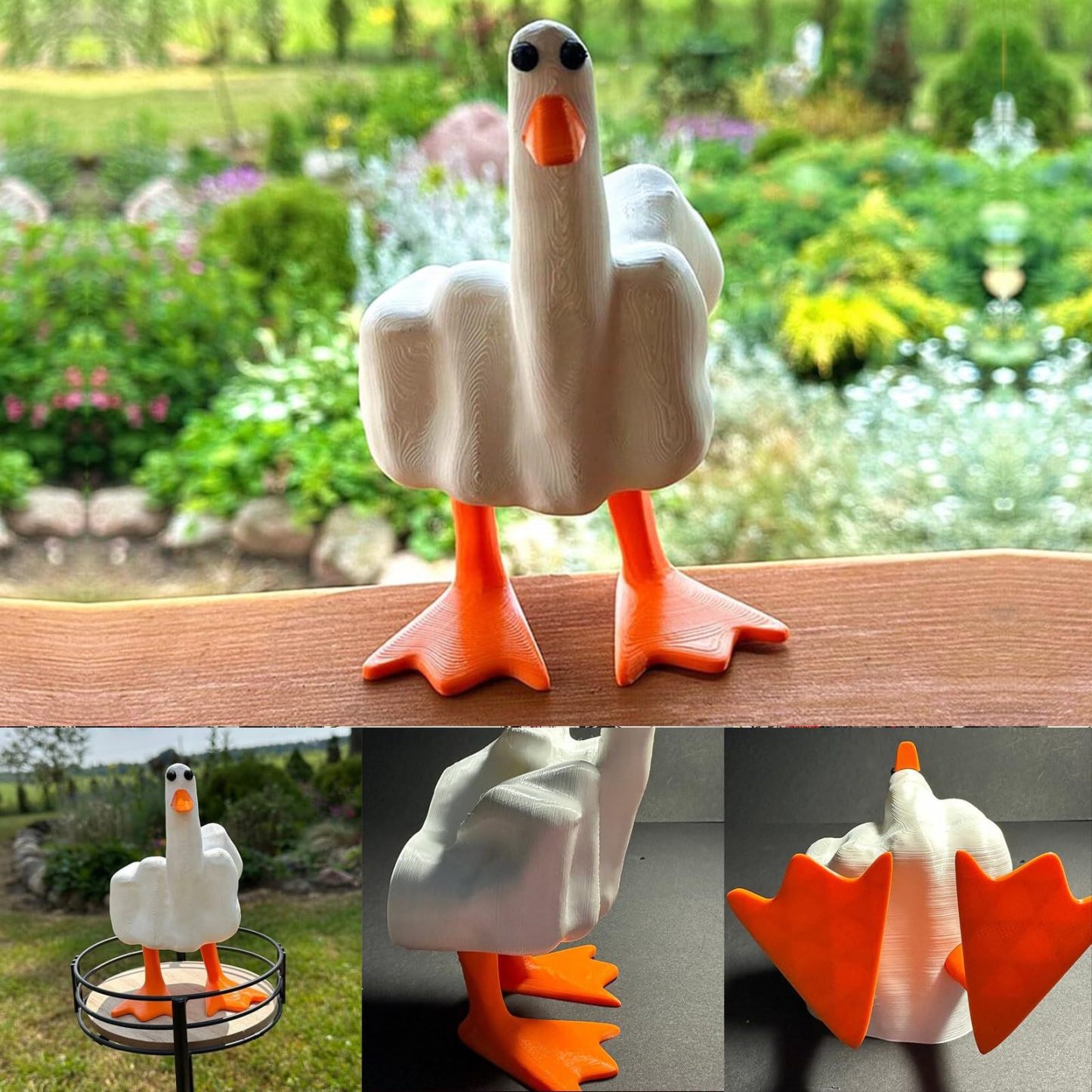 🦆Funny Resin Middle Finger Duck