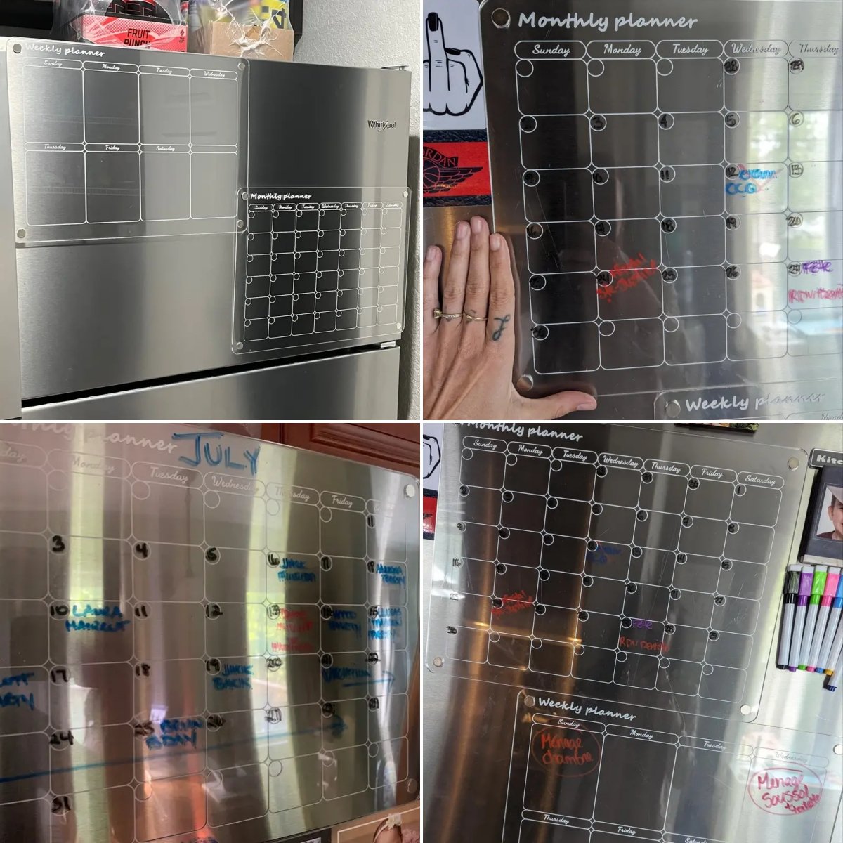 📆Magnetic Schedule Planner For Fridge【Permanently reusable】