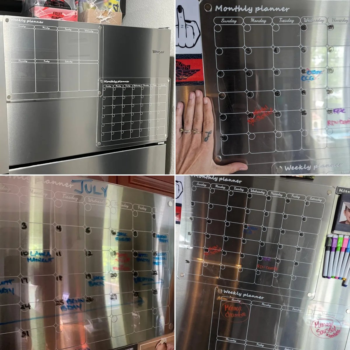 📆Magnetic Schedule Planner For Fridge【Permanently reusable】