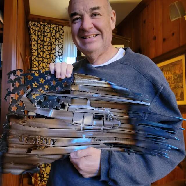 Tattered American Flag-Helicopter version