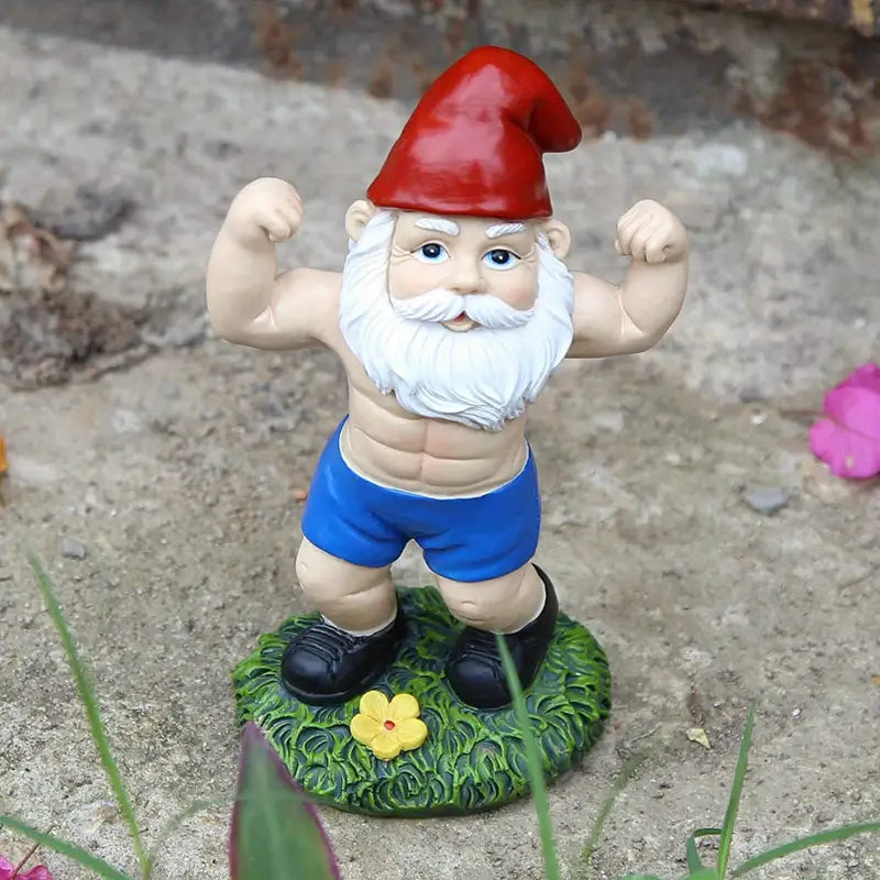 The fitness-loving garden gnome
