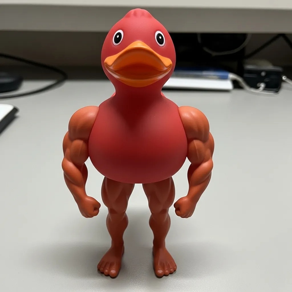 💪🦆 Strong Muscle Duck – The Gym Bro of the Duck World