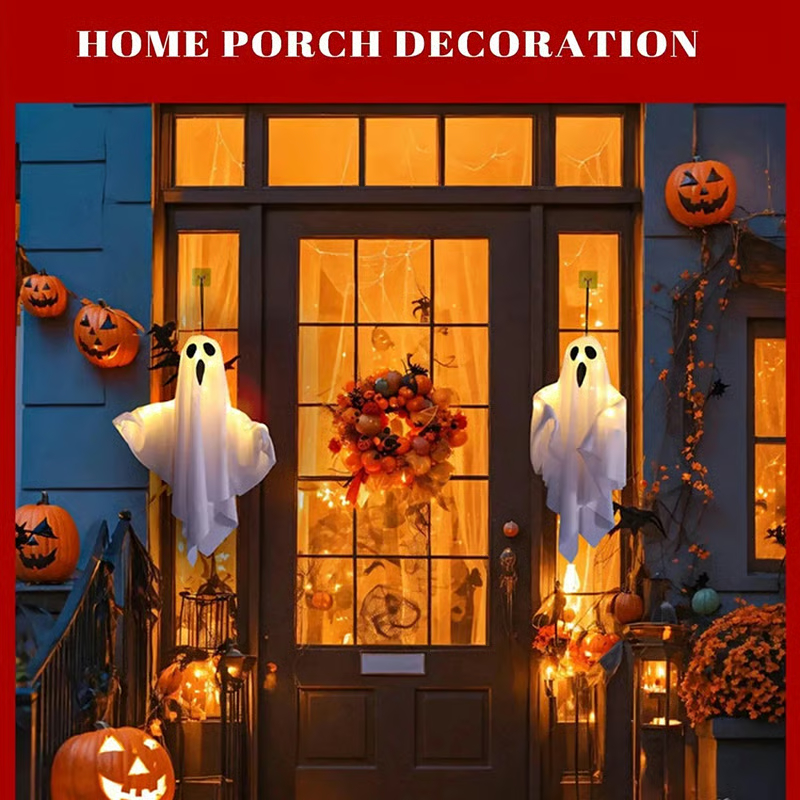 👻👻Halloween Glowing Ghost Chandelier