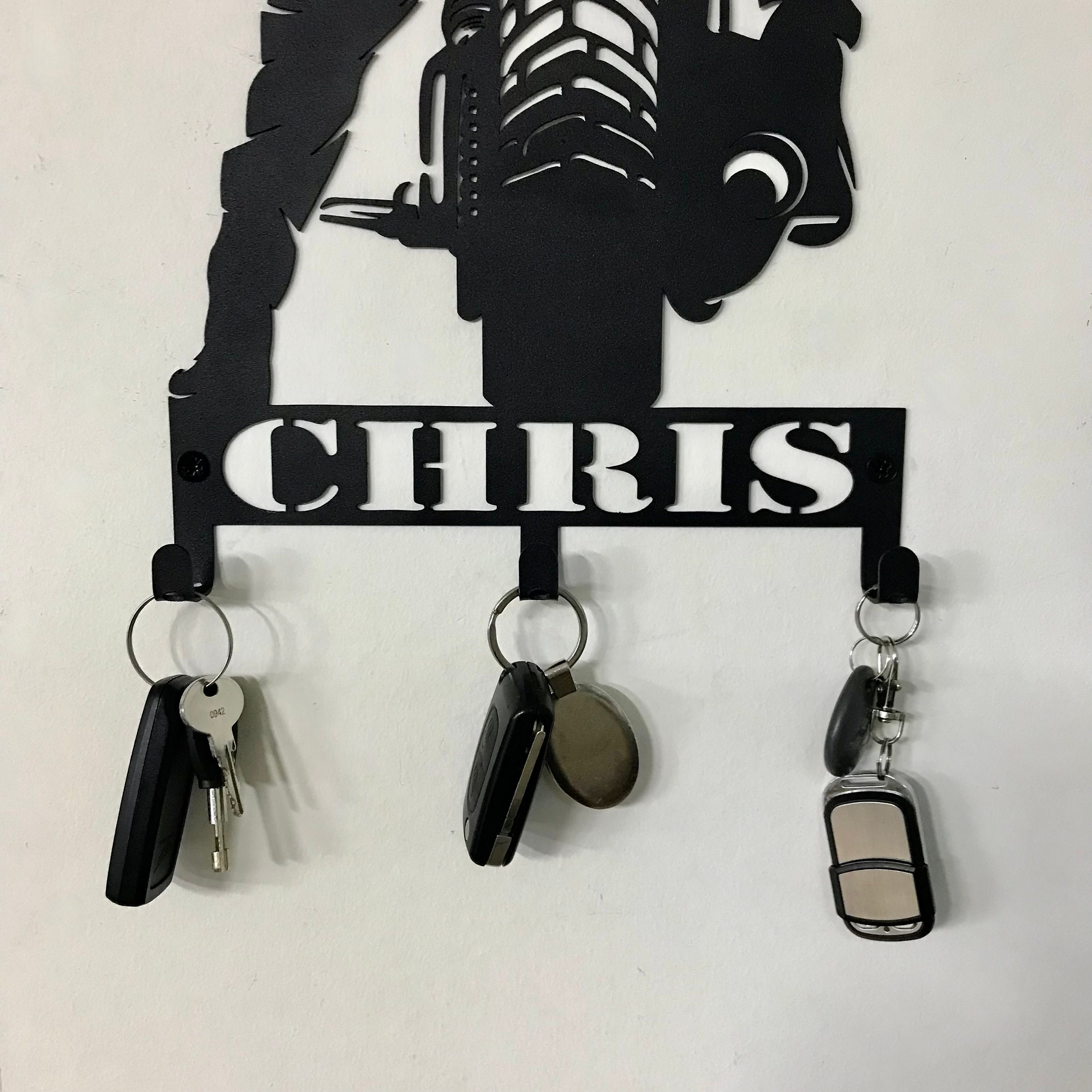 Personalized Motorcycle Key Holder