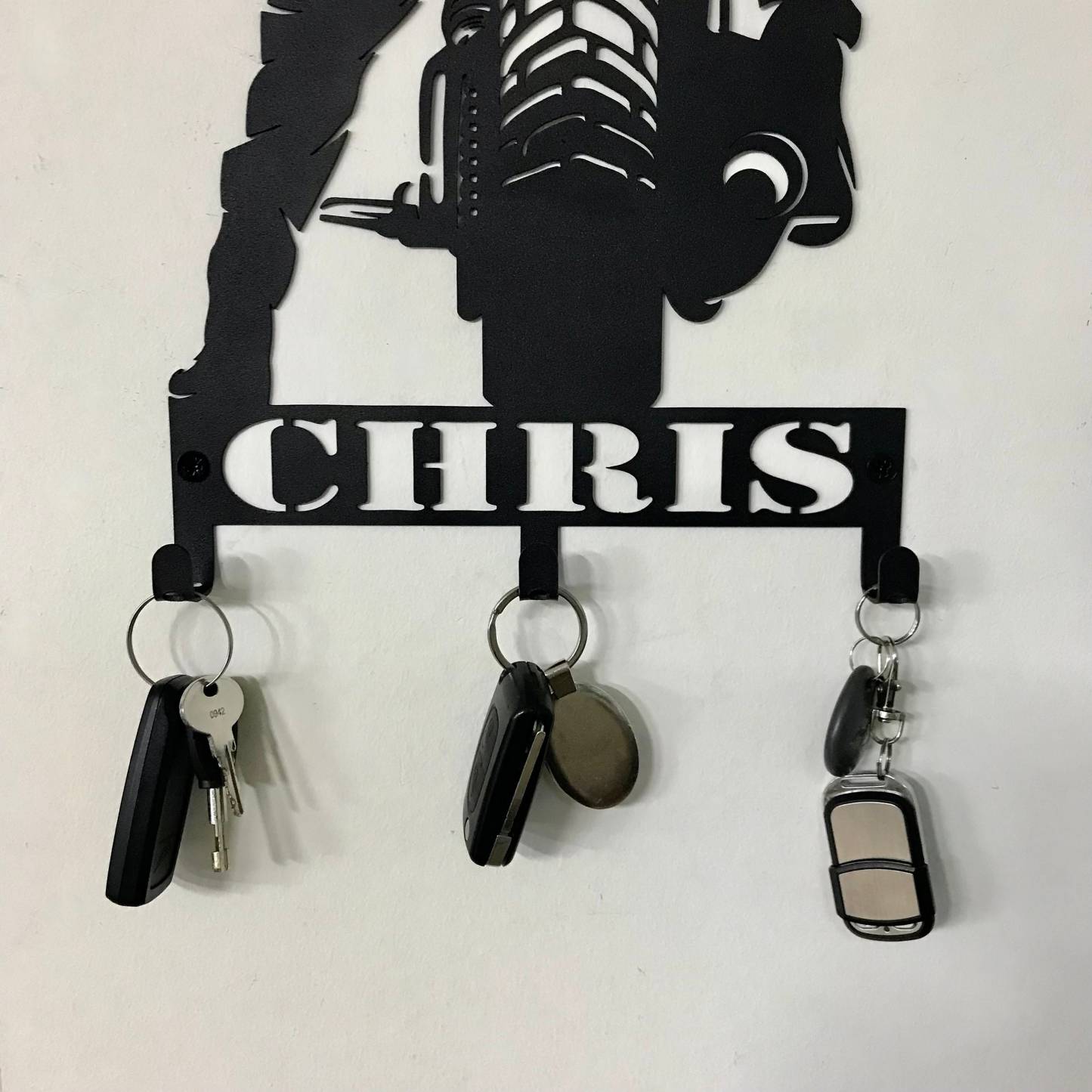 Personalized Motorcycle Key Holder