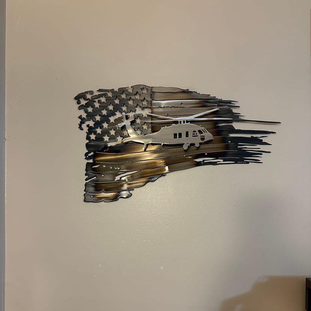 Tattered American Flag-Helicopter version