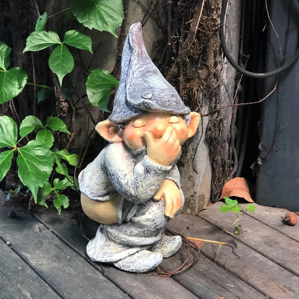 Butt Naked Gnome Garden Statue