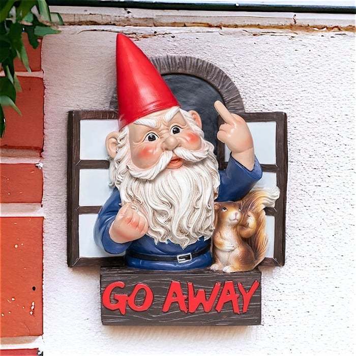 Middle Finger Garden Gnome Statue