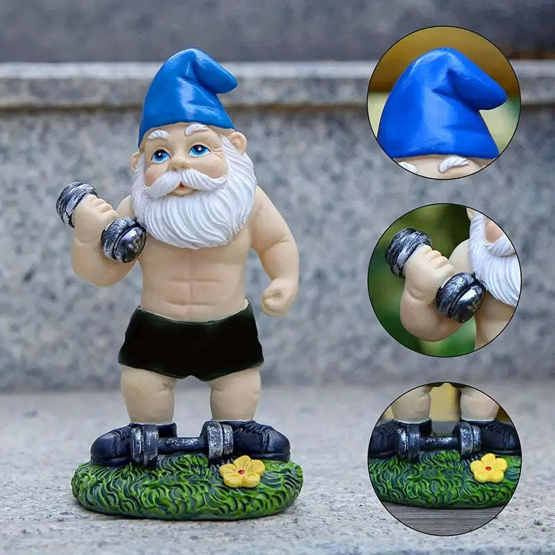 The fitness-loving garden gnome