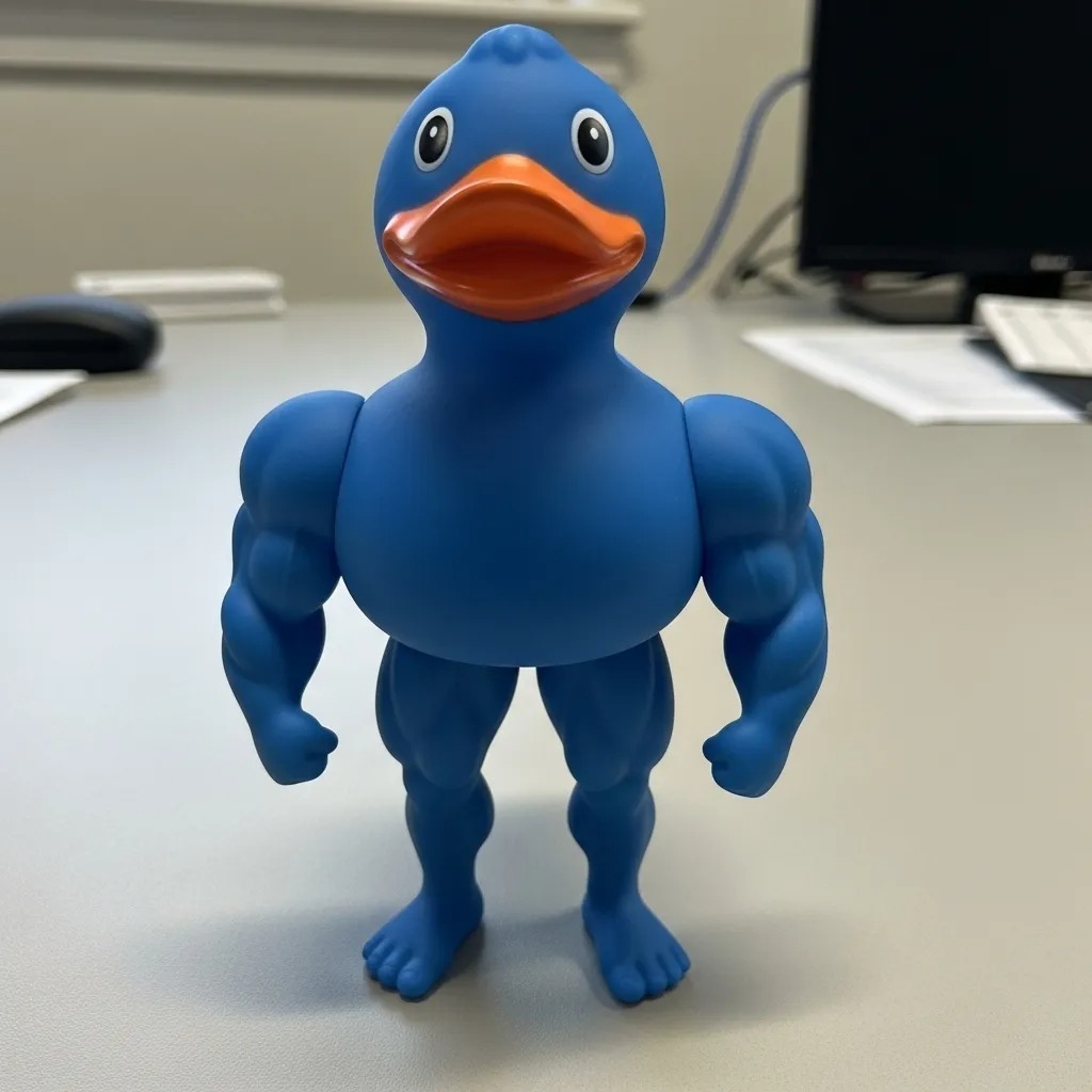 💪🦆 Strong Muscle Duck – The Gym Bro of the Duck World