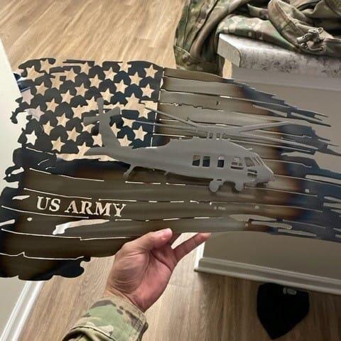 Tattered American Flag-Helicopter version