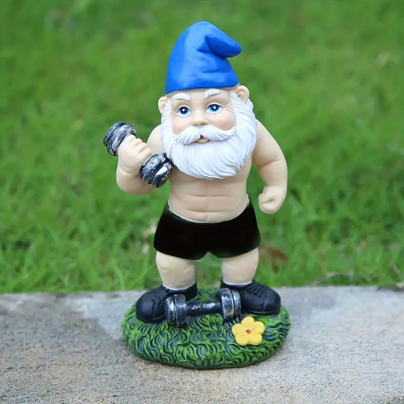 The fitness-loving garden gnome